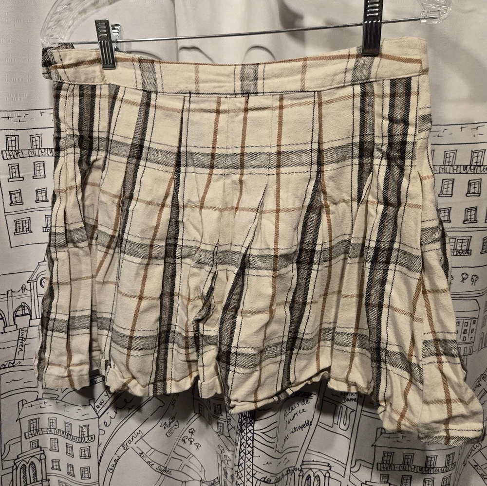 EUC Women's Y2K Earth Tones Flannel Plaid Hesperus Pleated Miniskirt Size XL - Picture 5 of 5